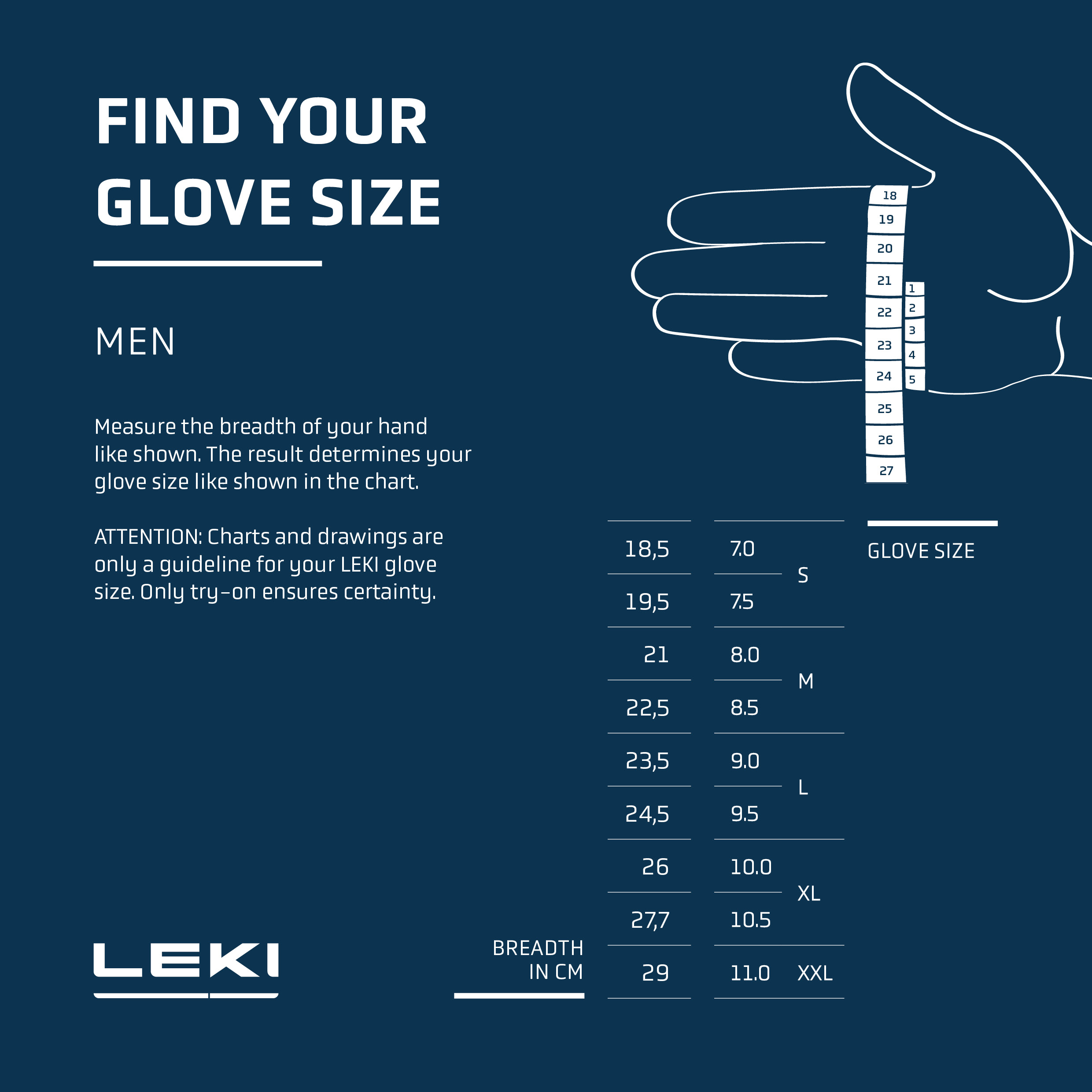 Glove Size Finder Men EN